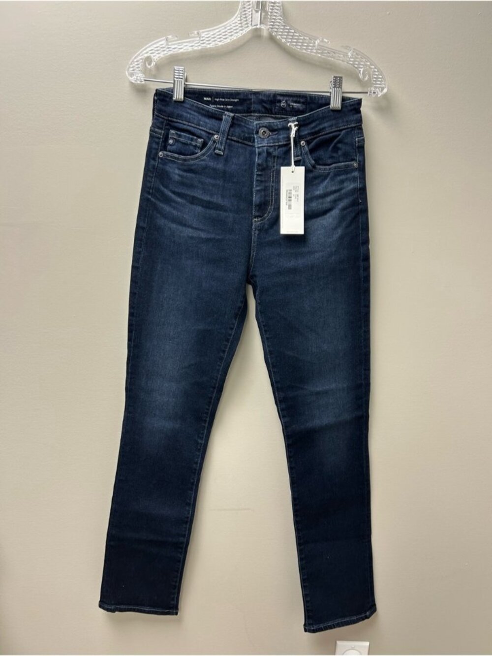 AG Adriano Goldschmied Mari High-Rise Slim Straight Dark Wash